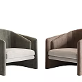 Single Seater Sofa Modern Design With Various Colors Upholstered Comfortable Armrest 3d model