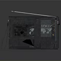 Sony Portable Radio Audio Device With Black Tuner Dial And Extendable Antenna