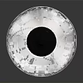 Orange Beverage Bottle With Black Cap And White Label On Black Background