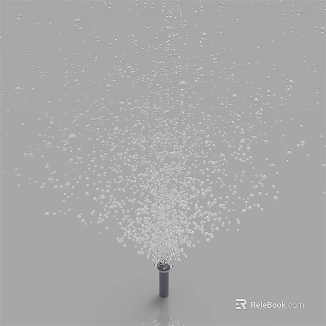 Delicate Dandelion Garden Ornament with Black Stem and White Seeds Dispersing 3d model 