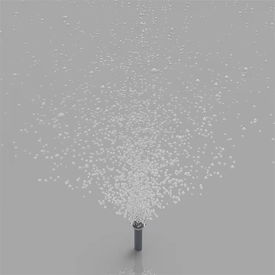 Delicate Dandelion Garden Ornament with Black Stem and White Seeds Dispersing 3d model