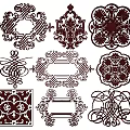 New Chinese Style Flower Lattice Window Carved Hollow Carved Window Corner Carved Gypsum Line Carved Window Pattern Carved 3d model