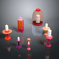Decorative Household Candles Candle Holders with Various Colors Designs Glass Bell Jar for Home Decor