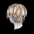Realistic Blonde Curly Short Hair On White Human Mannequin Head Model