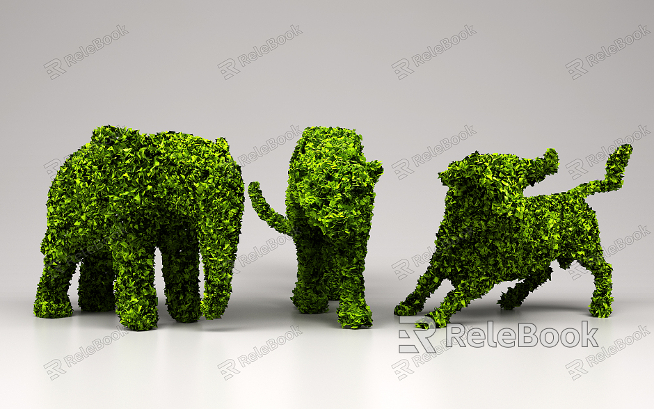 Modern Grass Carving Animal Grass Carving model