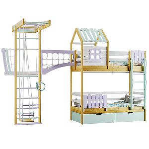 Modern Bed and Bed Children's Bed 3d model