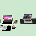 Computer Notebook Office Supplies 3d model