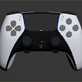 White And Black Gaming Controller With Ergonomic Design And Responsive Buttons 3d model
