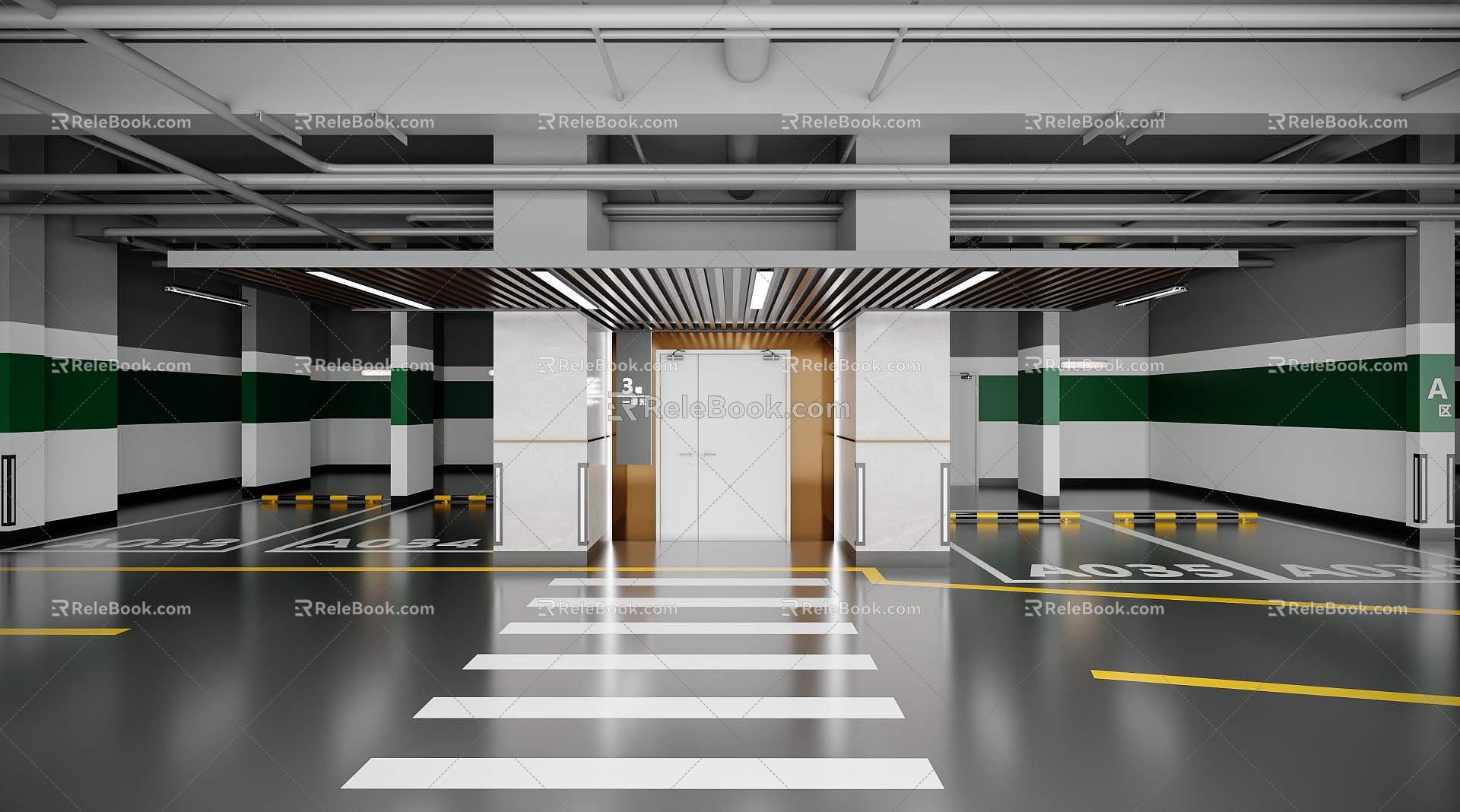 Underground parking 3d model