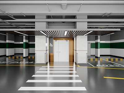 Underground parking 3d model