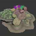 Modern Natural Style Arrangement Featuring Sand and Stones Small Clay Pot and Dry Branches