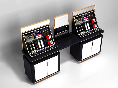 Light Luxury High-grade Color Cosmetic Cabinet 3d model