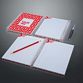 Modern Notebook Book Notepad Stationery 3d model