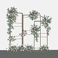Fresh Pink Floral Decor With Green Leaves On Metal Frame Wedding Backdrop