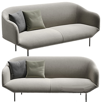 Modern double sofa 3d model