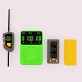 Multi Colored Electronic Devices With Digital Displays And Control Buttons