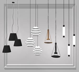 Modern chandelier 3d model