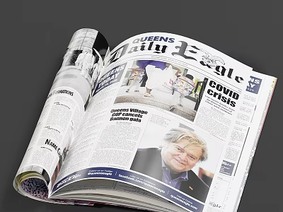 Open Queens Daily Eagle Newspaper Featuring Crown Heights News Articles And 3d model