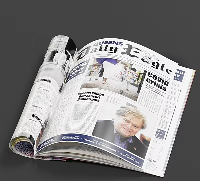 Open Queens Daily Eagle Newspaper Featuring Crown Heights News Articles And 3d model