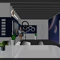 BEYOND MAX Exhibition Booth With Large Screen Ring Light And Modern Seating Area