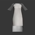 Fashionable White Women's Dress With Transparent Sleeves And Modern Minimalist Design