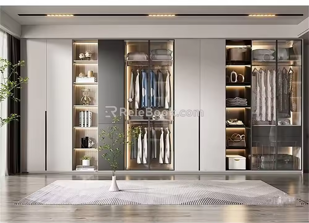 Modern wardrobe combination 3d model