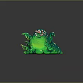 Green Slimy Monster Game Movie Character with Multiple Eyes Squishy Texture and Tentacles