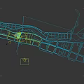 Aerial Planning of Modern Multi Storey Building With Green Roof Surrounding Trees and Roads