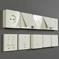 Switch panel socket switch socket bull 3d model