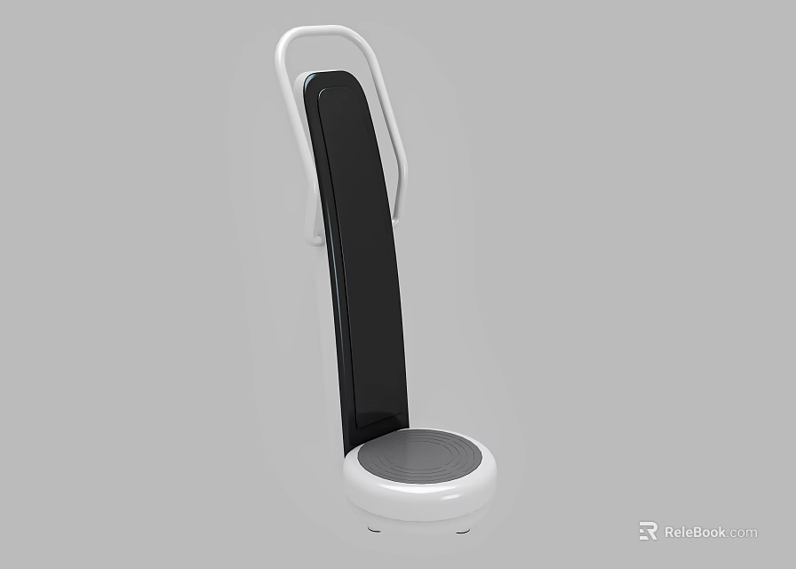 White And Black Medical Device For Lower Limb Rehabilitation With Handrail And Pedal 3d model 