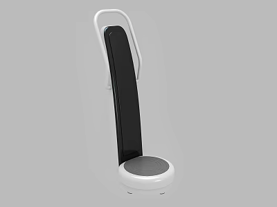 White And Black Medical Device For Lower Limb Rehabilitation With Handrail And Pedal 3d model