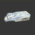 Blue And White Striped Natural Wood Stone With Textured Surface And Detail