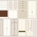 Various Kitchen Cabinet Doors And Drawer Panels With Different Designs And Styles 3d model