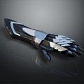 Metal Gloves Long Gloves Armored Iron Gloves 3d model