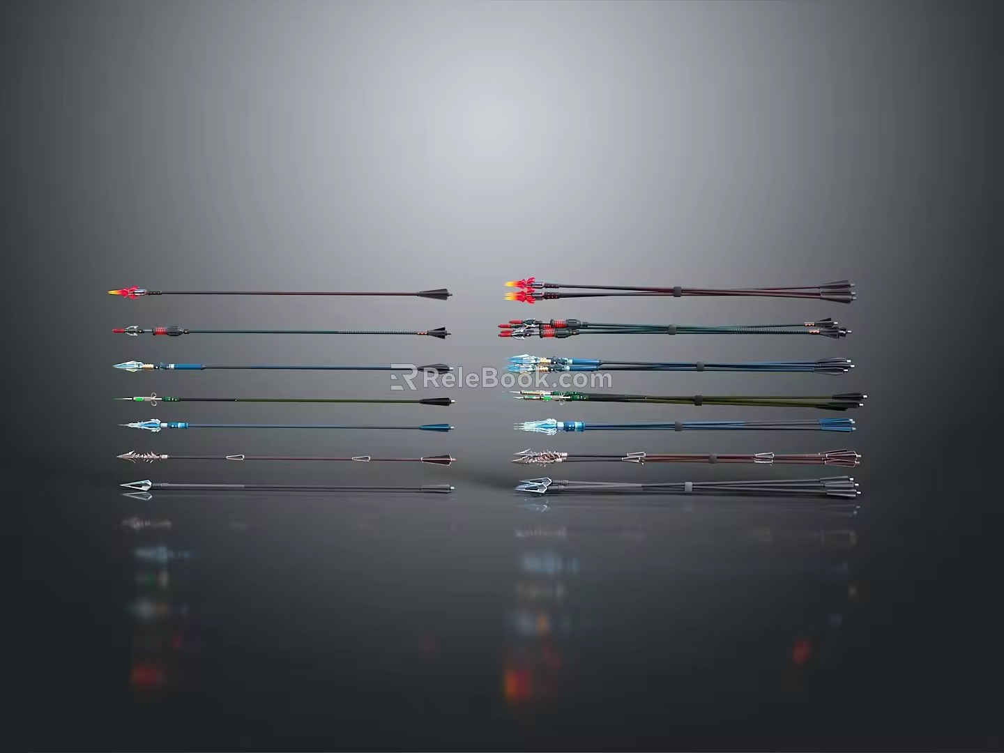 Crossbow Bow Arrow Crossbow Mechanical Crossbow Shifting Bow and Arrow Shoot Distal Equipment Weapons 3d model