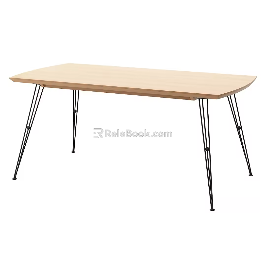 Nordic Simple Dining Table 3d model