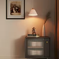Modern Entryway Side Cabinet With Table Lamp Books Vase And Decor