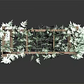 Green Vines Adorned Wooden Arch With Lush Foliage And Natural Design