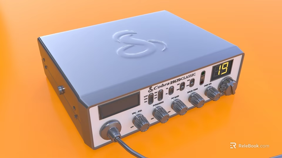Cobalt Series Audio Headphone Device With Control Knobs Display Screen And Audio Controls 3d model 