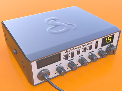 Cobalt Series Audio Headphone Device With Control Knobs Display Screen And Audio Controls 3d model