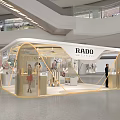 RADO Art Installation in Mall with Transparent Structure Open Design Watch Exhibition Booth Staff Present
