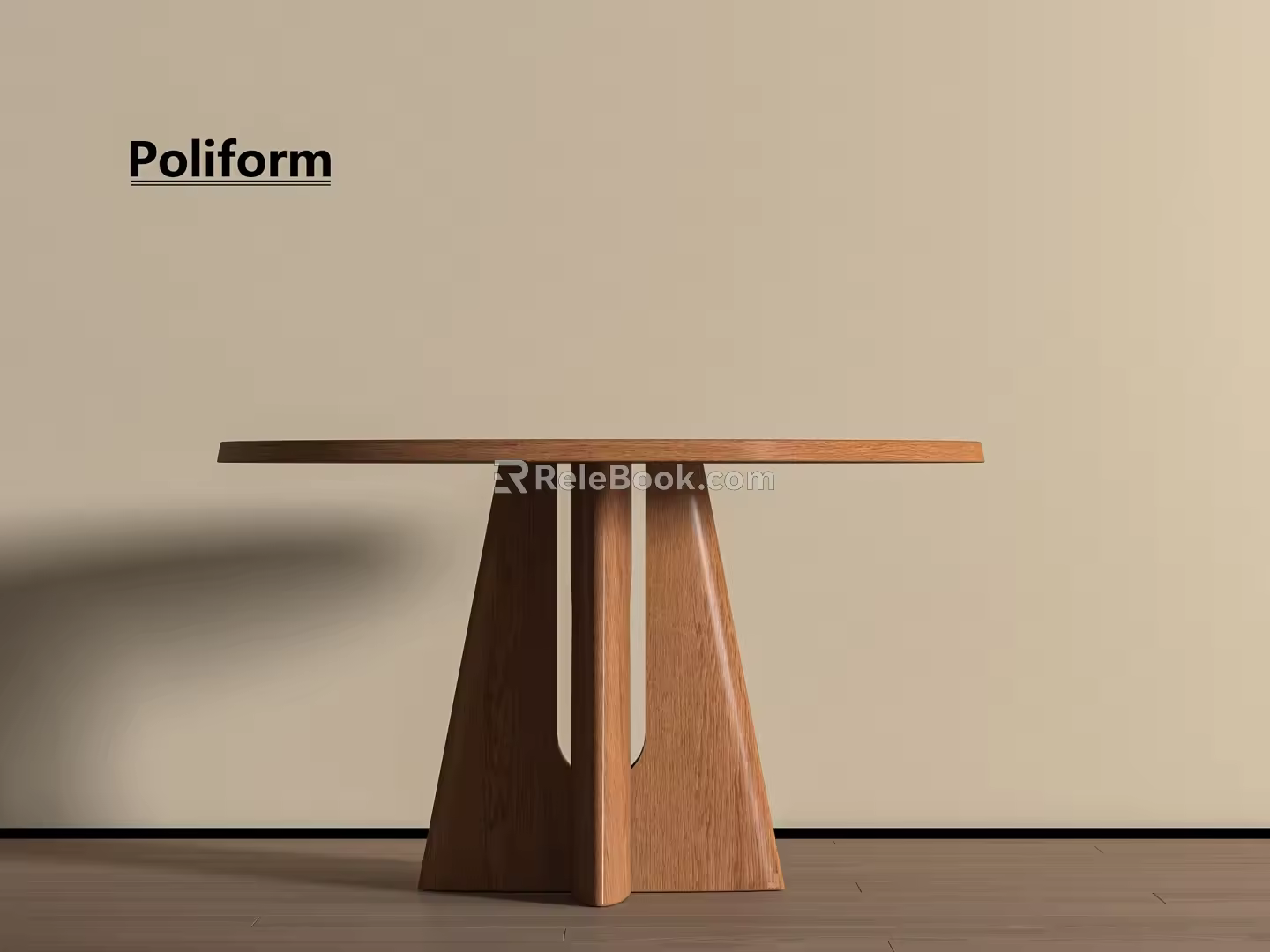 Quiet Ancient Table Round Table Log Table 3d model