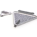 Triangular Stone Textured Paving Components With Metal Frame And Connectors