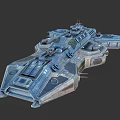 Futuristic Sci Fi Spaceship With Detailed Armor Plating And Weapon Systems 3d model