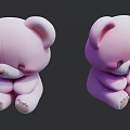 Adorable Pink Bear Ornament Set for Home Decor with Cute Sitting Design