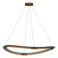 Modern Circular Chandelier With Illuminated Light Strip And Metal Hanging Frame