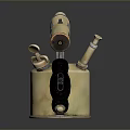 Brass Household Blowtorch With Black Handle And Red Label For Daily Use