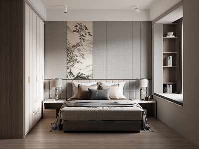 New Chinese bedroom 3d model