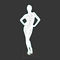 Woman In Black One Shoulder Bodysuit Standing With Hands On Hips Against Black Background