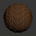 Decorative Orange Sphere With Intricate Leaf Shaped Geometric Surface Patterns 3d model